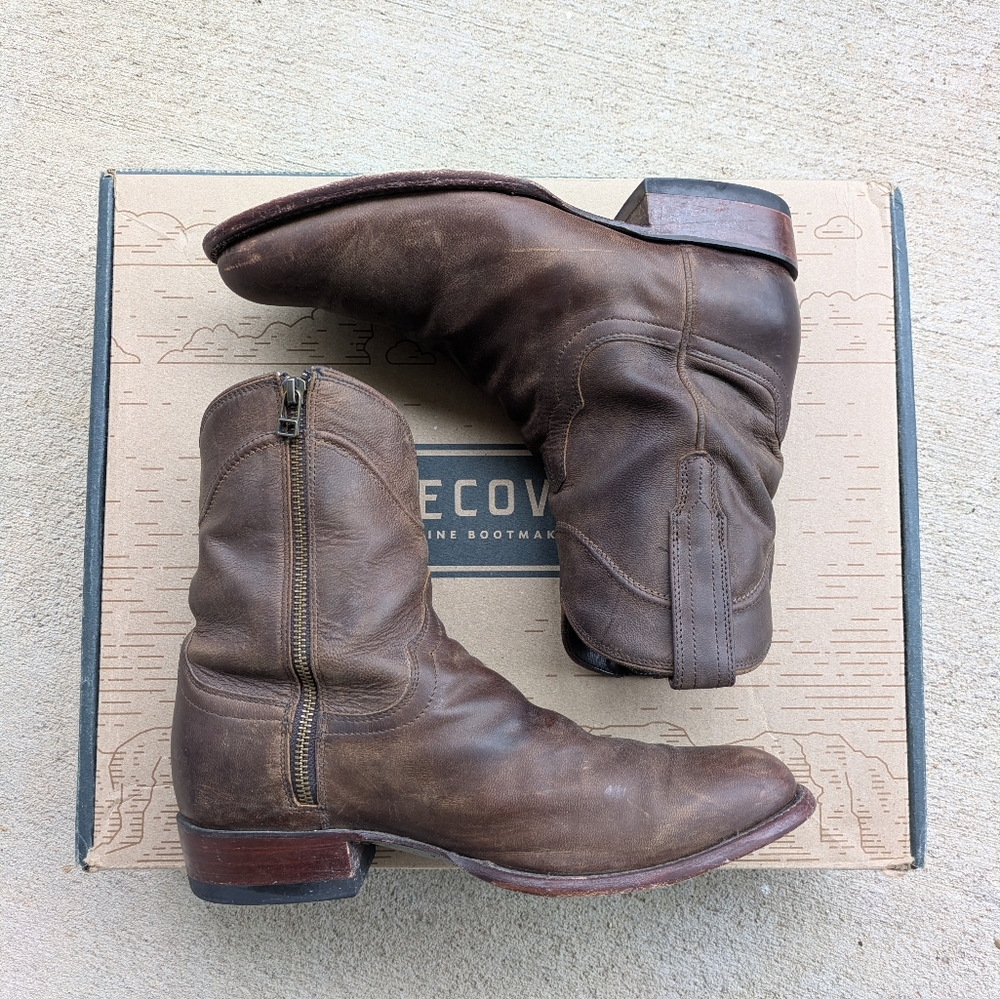 Tecovas The Dean Brown Cafe Goat Zip Up Goats - Picture 6 of 9